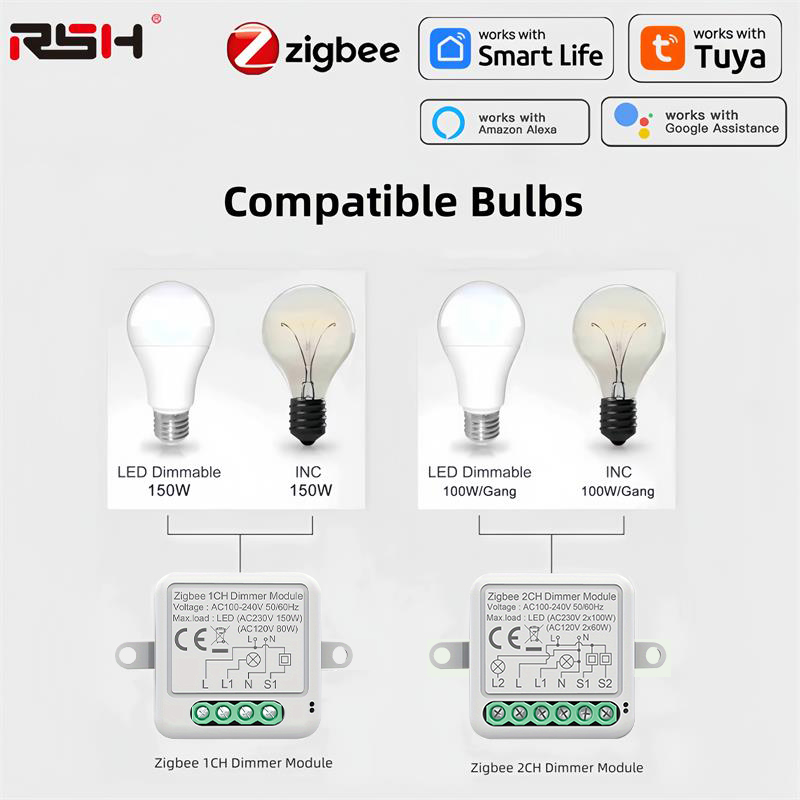 Smart Home Hub 2 - Модуль умного диммера Tuya Zigbee поддерживает